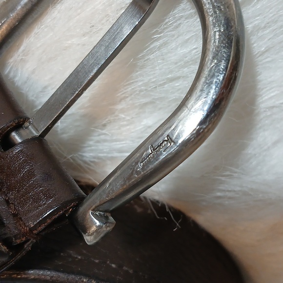 Salvatore Ferragamo Men's Brown Single Leather Belt CM(95) - Picture 2 of 9